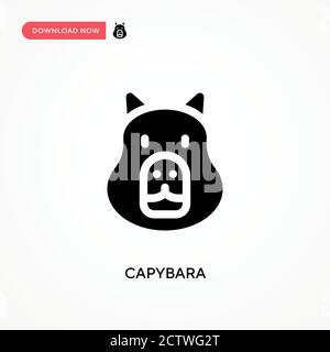 Capybara Simple vector icon. Modern, simple flat vector illustration ...