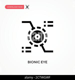 Bionic eye vector icon. . Modern, simple flat vector illustration for web site or mobile app Stock Vector