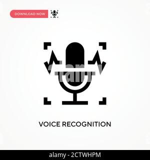 Voice recognition vector icon. . Modern, simple flat vector illustration for web site or mobile app Stock Vector
