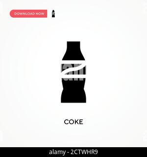 Coke vector icon. . Modern, simple flat vector illustration for web site or mobile app Stock Vector