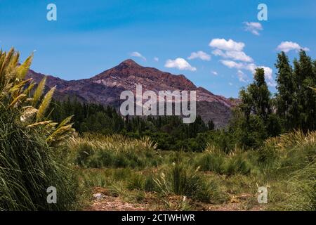 Andes mountain range seen from Uspallata, Mendoza, Argentina. Stock Photo