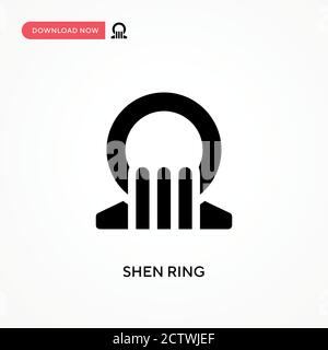 Shen ring vector icon. . Modern, simple flat vector illustration for web site or mobile app Stock Vector