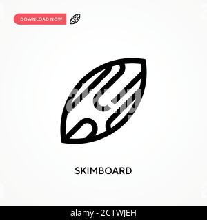 Skimboard vector icon. . Modern, simple flat vector illustration for web site or mobile app Stock Vector