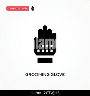 Grooming glove vector icon. . Modern, simple flat vector illustration for web site or mobile app Stock Vector