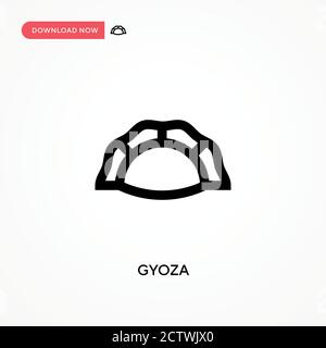 Gyoza vector icon. . Modern, simple flat vector illustration for web site or mobile app Stock Vector