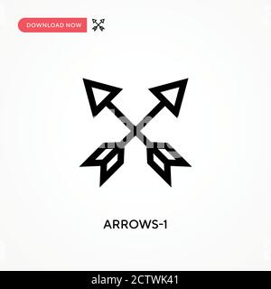 Arrows-1 vector icon. . Modern, simple flat vector illustration for web site or mobile app Stock Vector
