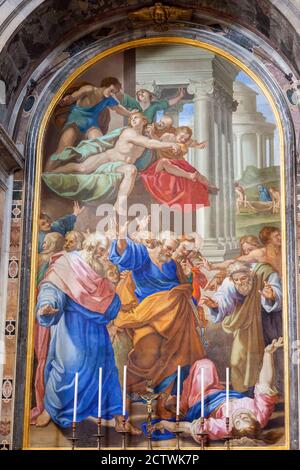 ROME, ITALY - 2014 AUGUST 19. Interior inside St. Peter's Basilica church Stock Photo