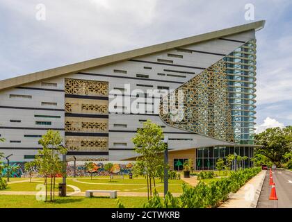 Exterior of Sabah Regional Library at Tanjung Aru Plaza, Kota Kinabalu ...