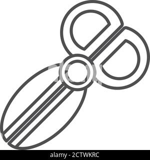 scissors cutting tool element line icon style vector illustration Stock Vector