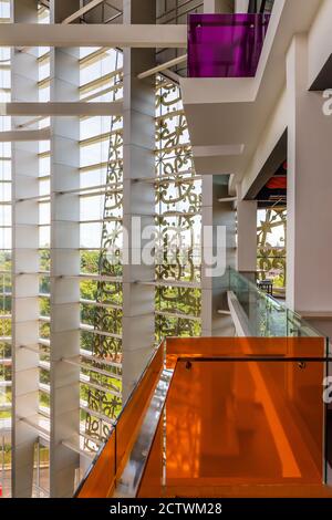 Interior view of Sabah Regional Library at Tanjung Aru Plaza, opened on ...