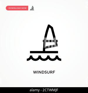 Windsurf vector icon. . Modern, simple flat vector illustration for web site or mobile app Stock Vector