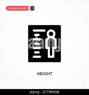 Height vector icon. . Modern, simple flat vector illustration for web site or mobile app Stock Vector