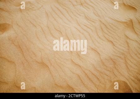 Close-up view of desert sand. Stock Photo