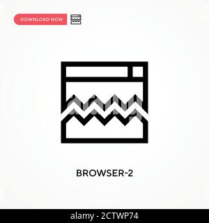 Browser-2 vector icon. . Modern, simple flat vector illustration for web site or mobile app Stock Vector