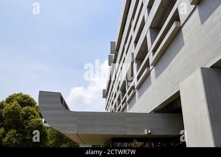 Kurashiki City Art Museum, former Kurashiki City Hall (Tange Kenzo, 1960); Okayama Prefecture, Japan Stock Photo