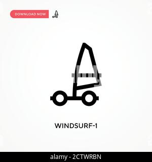Windsurf-1 vector icon. . Modern, simple flat vector illustration for web site or mobile app Stock Vector