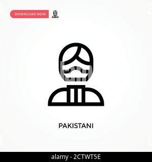 Pakistani vector icon. . Modern, simple flat vector illustration for web site or mobile app Stock Vector