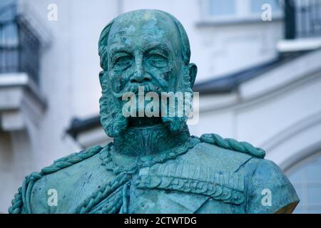 Denkmal/ Statue des deutschen Kaisers Wilhelm I, Heringsdorf, Usedom (nur fuer redaktionelle Verwendung. Keine Werbung. Referenzdatenbank: http://www. Stock Photo