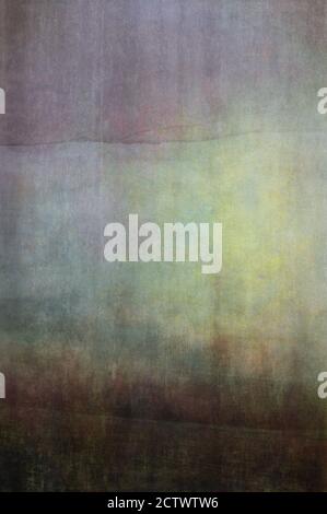 Fine art image with power station chimney in the mist. Stock Photo