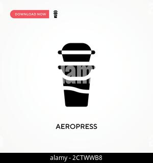 Aeropress vector icon. . Modern, simple flat vector illustration for web site or mobile app Stock Vector