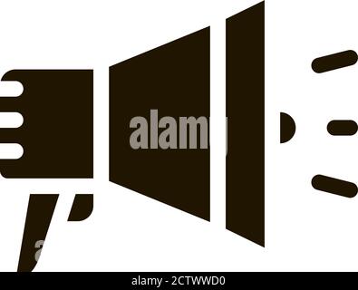 Loudspeaker Megaphone Agile Element glyph icon Stock Vector