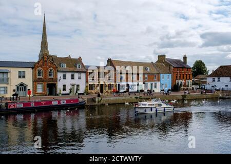 10/09/2020  The Quay area of St Ives town centre in Cambridgeshire, England, UK.   Picture: MARK BULLIMORE PHOTOGRAPHY Stock Photo