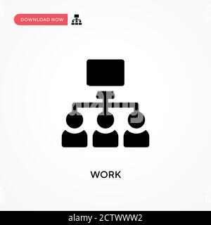 Work vector icon. . Modern, simple flat vector illustration for web site or mobile app Stock Vector
