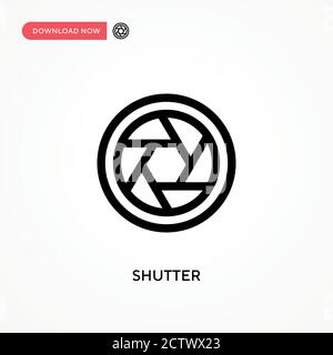 Shutter vector icon. . Modern, simple flat vector illustration for web site or mobile app Stock Vector