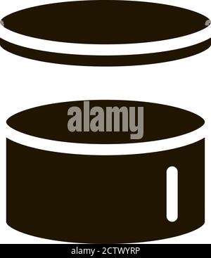 Cake Hat Round Carton Package Packaging Vector Stock Vector