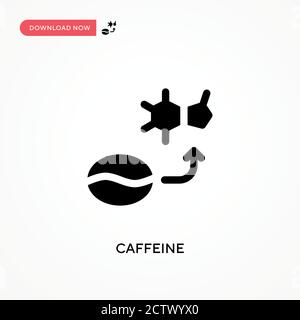 Caffeine vector icon. . Modern, simple flat vector illustration for web site or mobile app Stock Vector