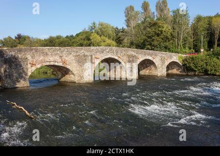 England, Devon, Bickleigh bridge & River Exe Stock Photo