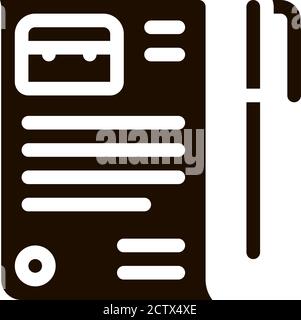 Job Agreement Contract Worksheet And Pen Vector Stock Vector