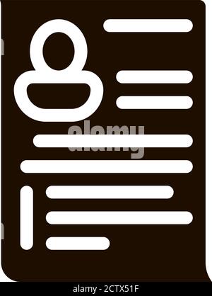 Candidate Curriculum Vitae CV Worksheet Vector Stock Vector