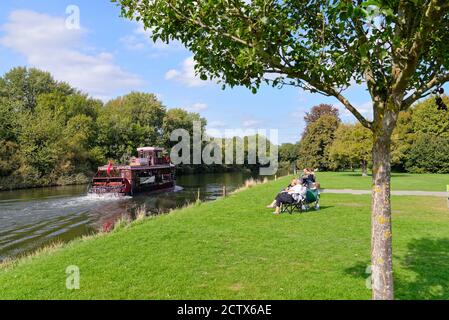 The River Thames at Runnymede on a late summers day, Egham Surrey England UK Stock Photo