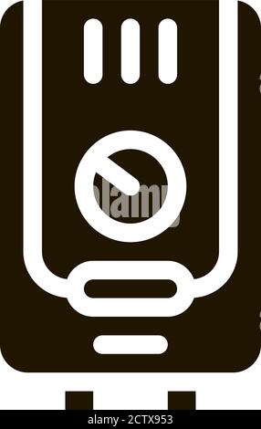 Gaz Boiler Heating System Equipment glyph icon Stock Vector