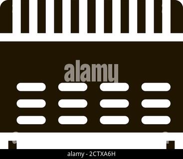 Home Electronic Heating Equipment glyph icon Stock Vector