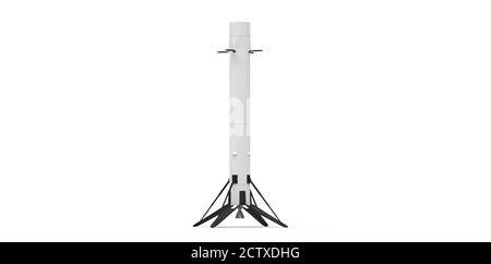 first stage of orbital class rocket capable of reflight 3D rendering Stock Photo