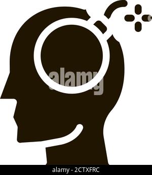 Bomb Dynamite Man Silhouette Headache glyph icon Stock Vector