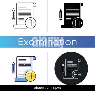 Essay examination icon Stock Vector