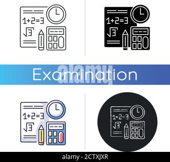 Computational exam icon Stock Vector
