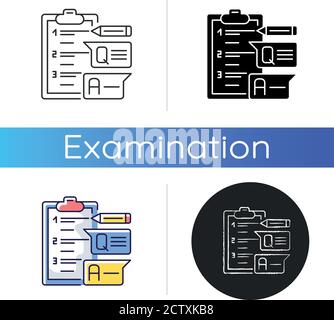 Short answer test icon Stock Vector