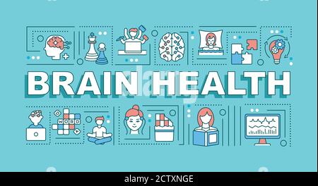 Brain health word concepts banner Stock Vector
