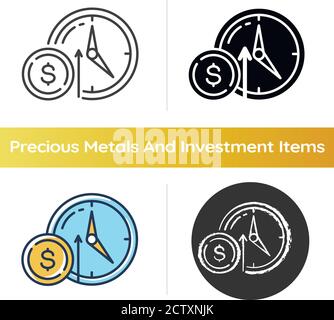 Numismatic value icon Stock Vector