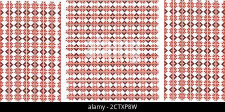 tribal pattern ( assamese pattern ) of northeast india which is used for textile design in assam gamosa , muga silk or ethnic pattern. Stock Vector