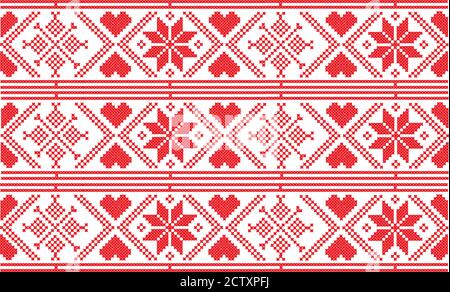 tribal pattern ( assamese pattern ) of northeast india which is used for textile design in assam gamosa , muga silk or ethnic pattern. Stock Vector