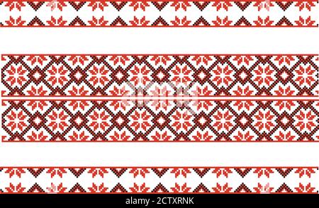 tribal pattern ( assamese pattern ) of northeast india which is used for textile design in assam gamosa , muga silk or ethnic pattern. Stock Vector