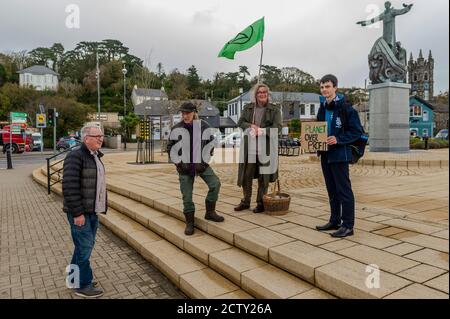 Bantry, West Cork, Ireland. 25th Sep, 2020. A small 'Fridays for Future' protest took place in Bantry this afternoon. Fridays for Future is a school strike, started by Swede Greta Thunberg, to highlight what protestors claim is a 'climate emergency'. This was part of a nationwide protest across Ireland. Credit: AG News/Alamy Live News Stock Photo