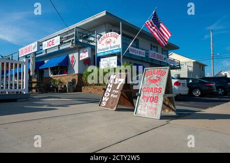 A Small Local Crab Shop on the Bay in Wildwood New Jersey Stock Photo