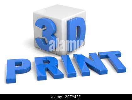 3D Printer Logo Stock Photo