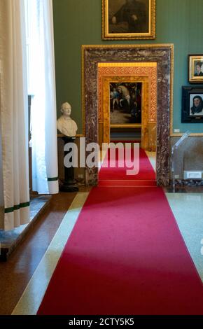 View of the halls of Palazzo Pitti museum in Florence, Italy Stock Photo